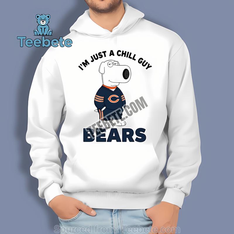 Chicago Bears Brian Griffin Chill Guy Hoodie Chicago Bears Brian Griffin Chill Guy Hoodie