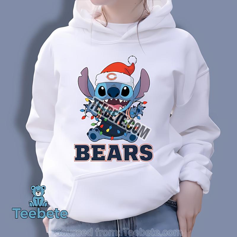 Chicago Bears Christmas Stitch Lights Holiday Hoodie Chicago Bears Christmas Stitch Lights Holiday Hoodie