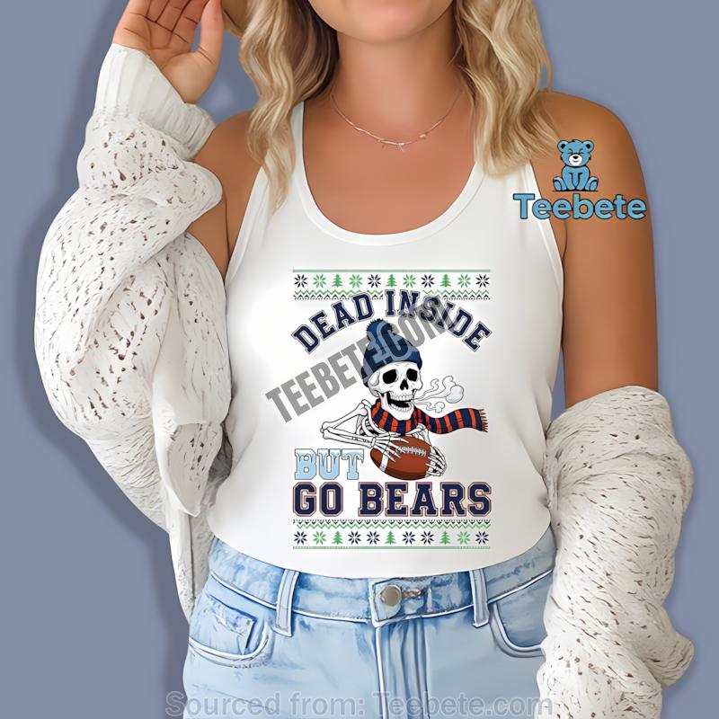 Chicago Bears Dead Inside But Go Bears Christmas Tanktop Chicago Bears Dead Inside But Go Bears Christmas Tanktop