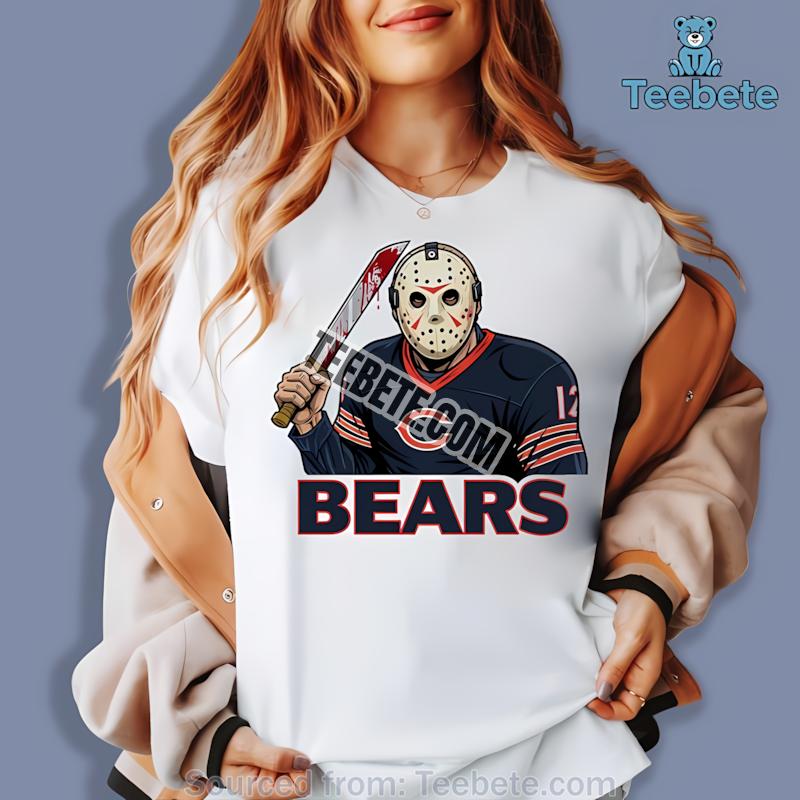 Chicago Bears Jason Voorhees Machete Horror Football Shirt