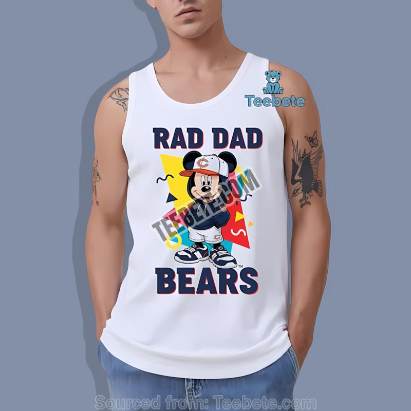 Chicago Bears Mickey Mouse Rad Dad Tanktop Chicago Bears Mickey Mouse Rad Dad Tanktop