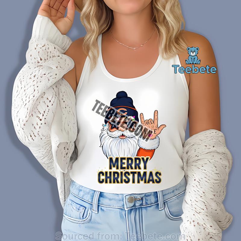 Chicago Bears Rock Santa Merry Christmas Tanktop Chicago Bears Rock Santa Merry Christmas Tanktop