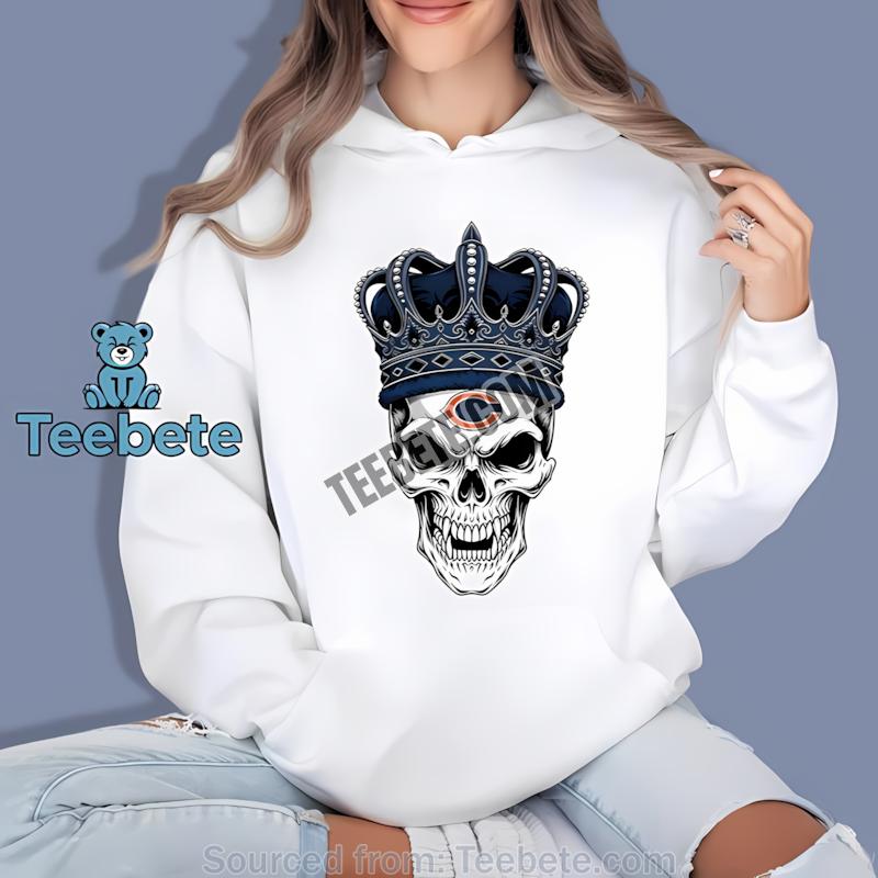Chicago Bears Skull Crown Dark Grunge Hoodie Chicago Bears Skull Crown Dark Grunge Hoodie