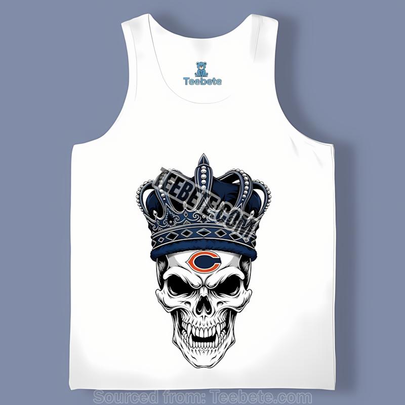 Chicago Bears Skull Crown Dark Grunge Tanktop Chicago Bears Skull Crown Dark Grunge Tanktop