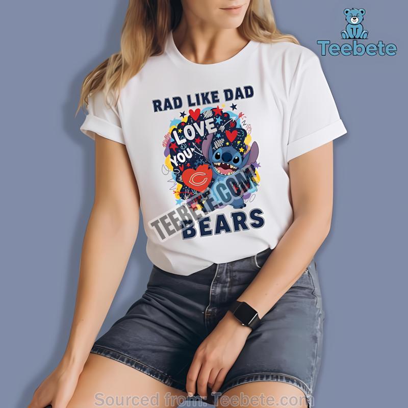 Chicago Bears Stitch Rad Like Dad Shirt