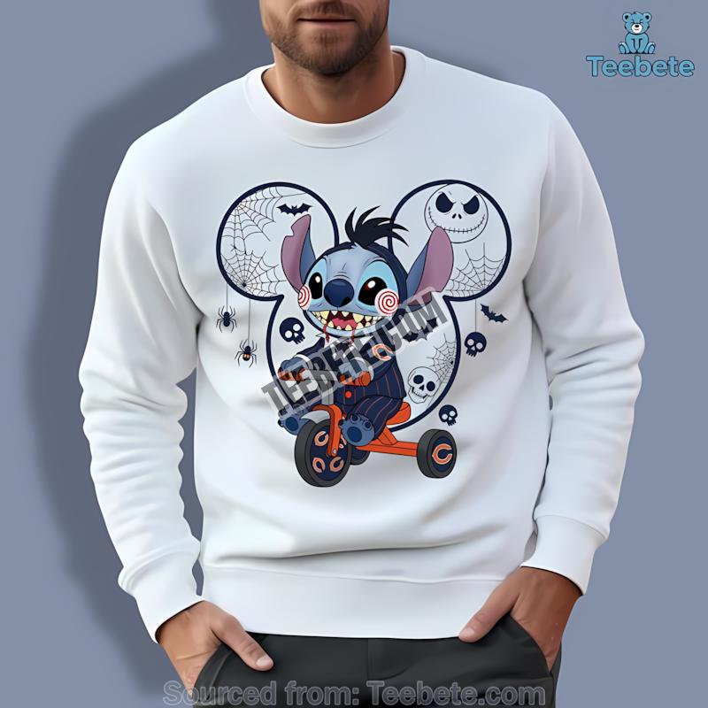 Chicago Bears Stitch Saw Halloween Long Sleeve Chicago Bears Stitch Saw Halloween Long Sleeve
