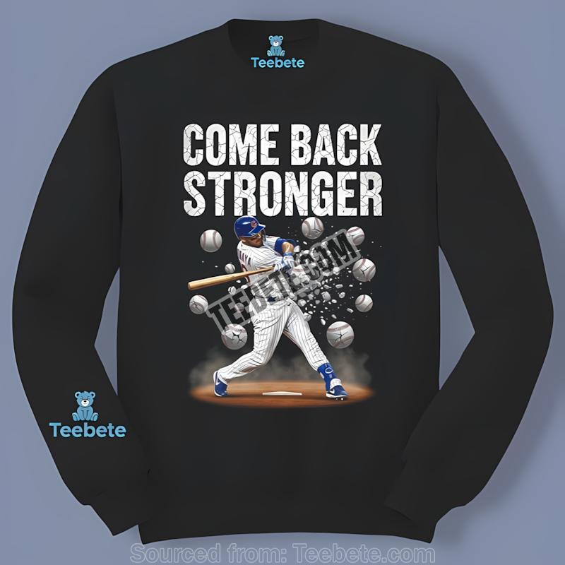 Chicago Cubs Miguel Amaya Come Back Stronger Baseball Graphic Long Sleeve Chicago Cubs Miguel Amaya Come Back Stronger Baseball Graphic Long Sleeve