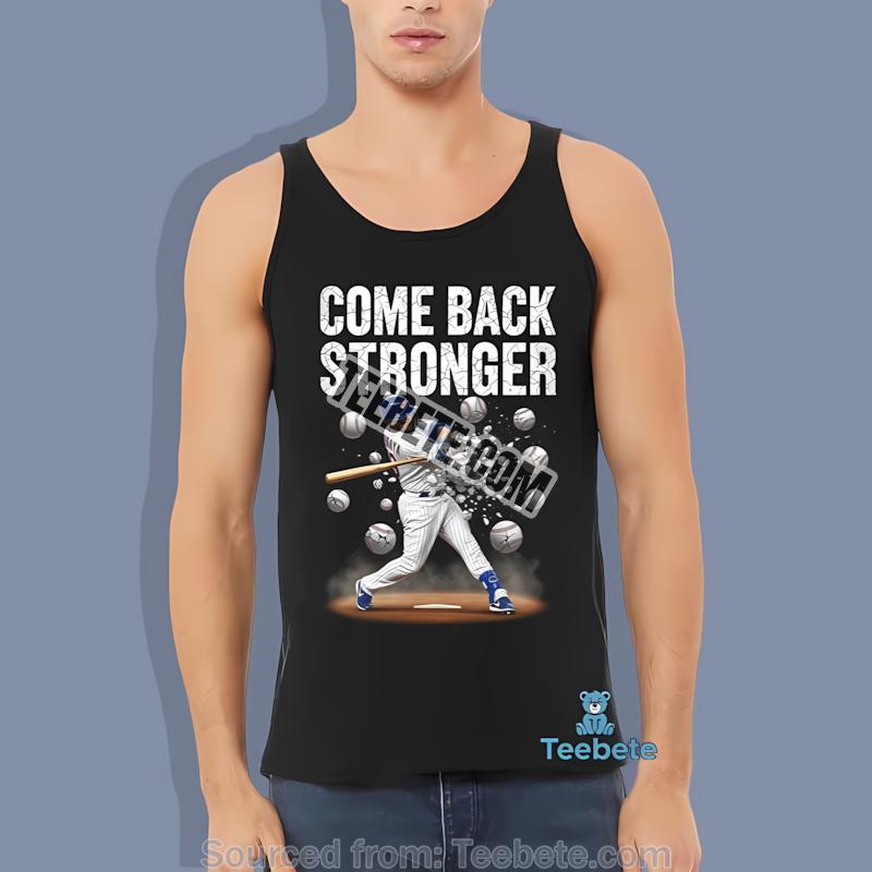 Chicago Cubs Miguel Amaya Come Back Stronger Baseball Graphic Tanktop Chicago Cubs Miguel Amaya Come Back Stronger Baseball Graphic Tanktop