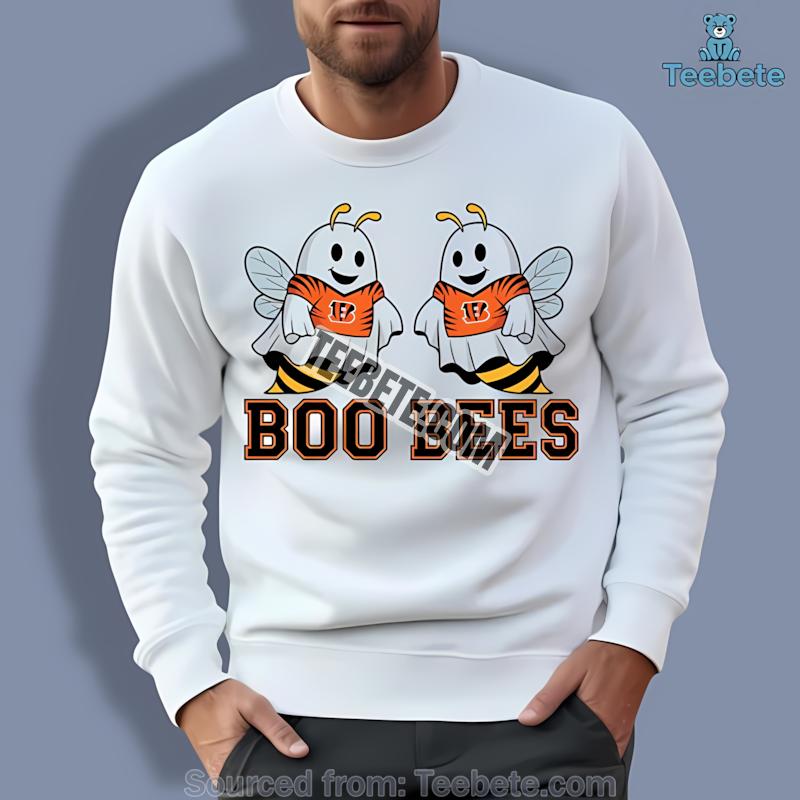 Cincinnati Bengals Boo Bees Funny Halloween Long Sleeve Cincinnati Bengals Boo Bees Funny Halloween Long Sleeve