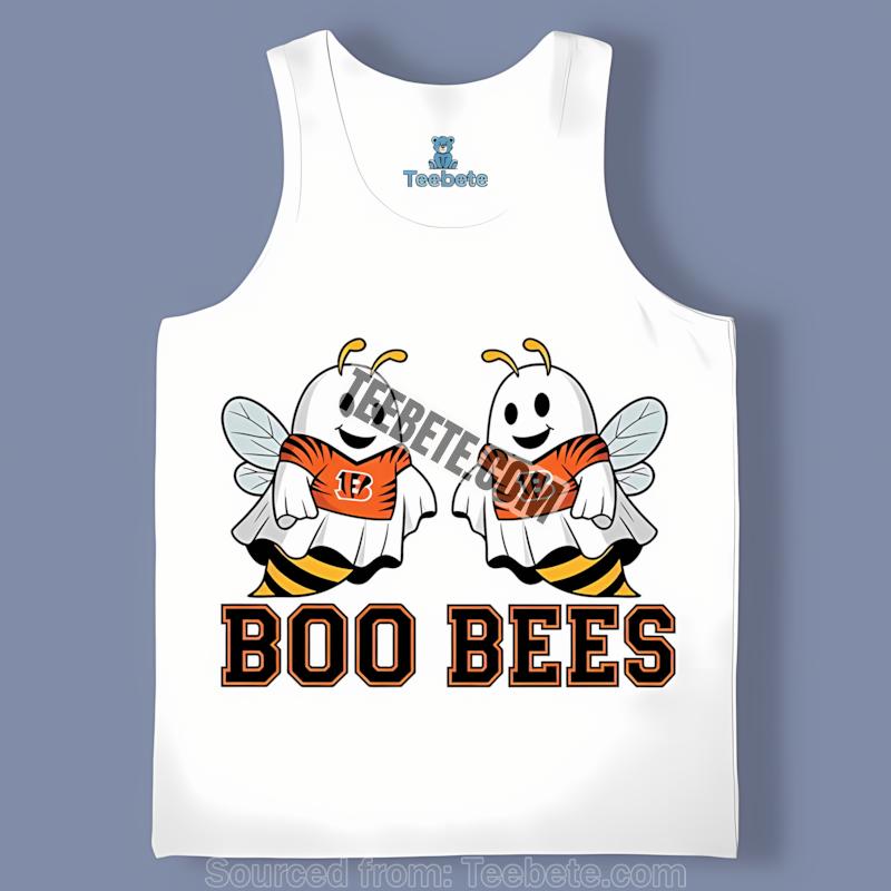 Cincinnati Bengals Boo Bees Funny Halloween Tanktop Cincinnati Bengals Boo Bees Funny Halloween Tanktop