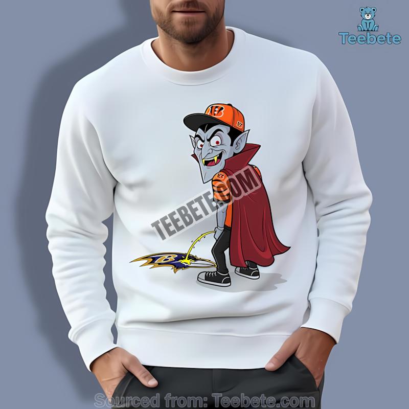 Cincinnati Bengals Dracula Vs Ravens Rivalry Long Sleeve Cincinnati Bengals Dracula Vs Ravens Rivalry Long Sleeve