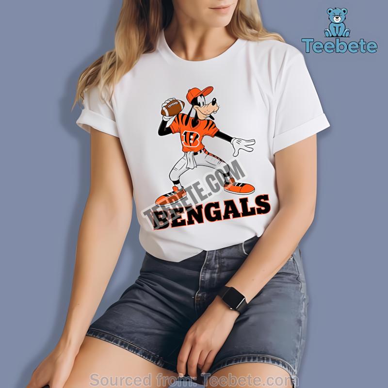 Cincinnati Bengals Goofy Cartoon Quarterback Shirt