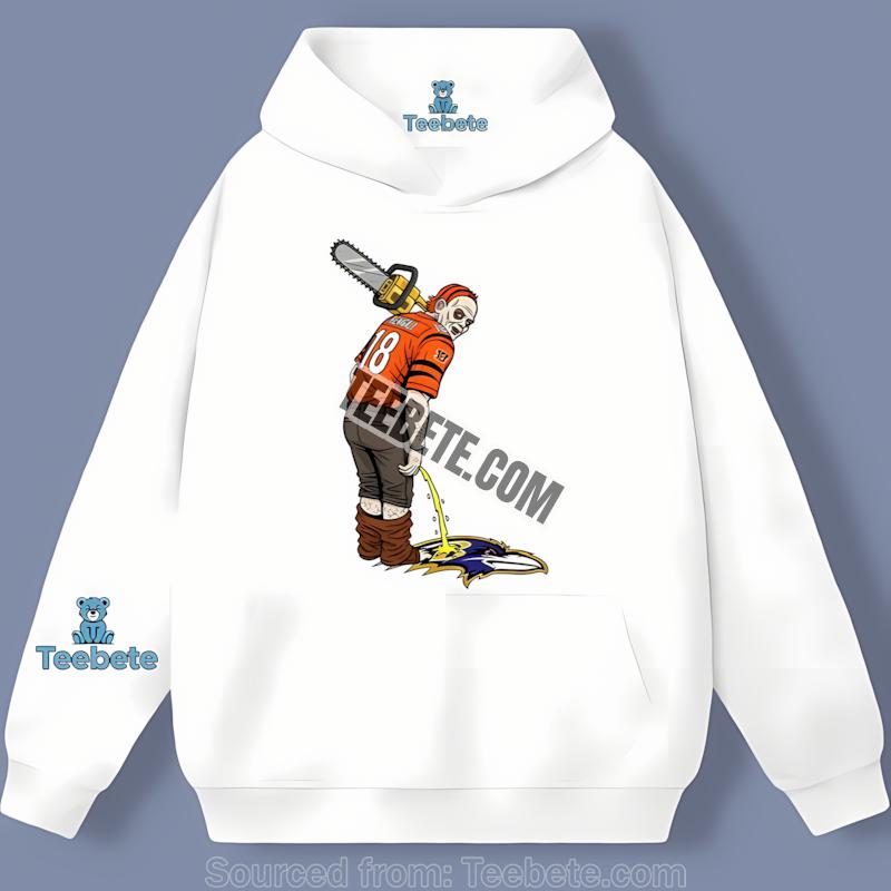 Cincinnati Bengals Leatherface Vs Ravens Rivalry Hoodie Cincinnati Bengals Leatherface Vs Ravens Rivalry Hoodie