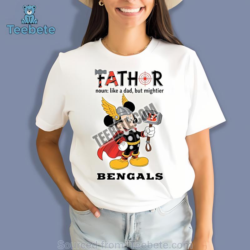 Cincinnati Bengals Mickey Mouse Fathor Dad Shirt
