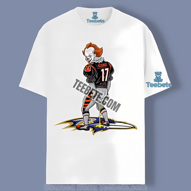 Cincinnati Bengals Pennywise Vs Ravens Halloween Shirt