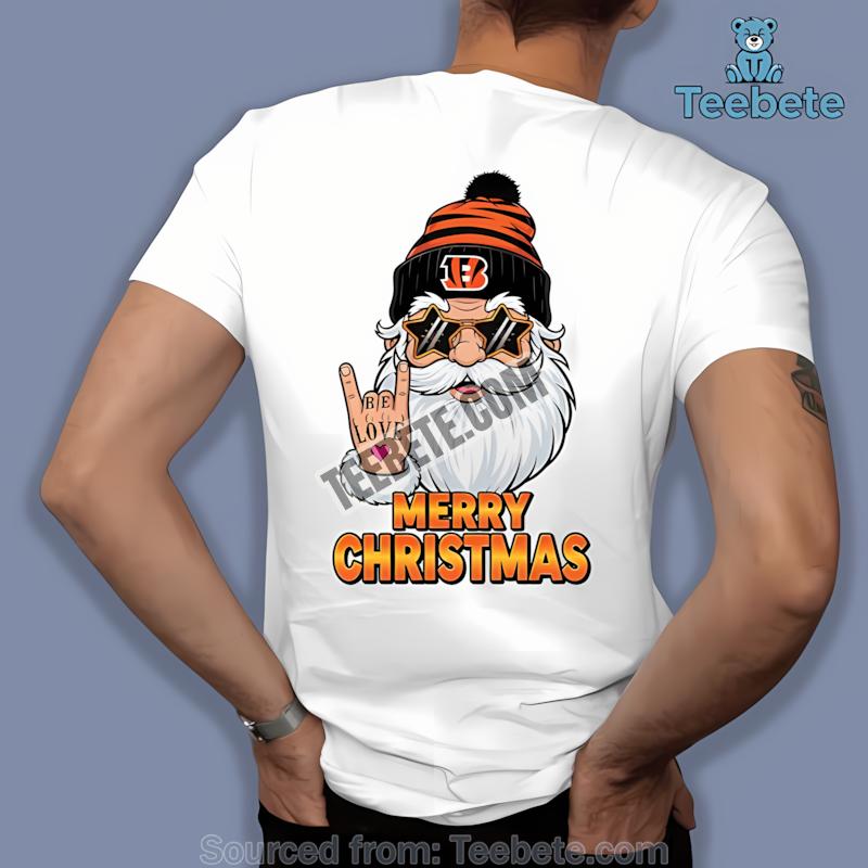 Cincinnati Bengals Rock Santa Merry Christmas Shirt