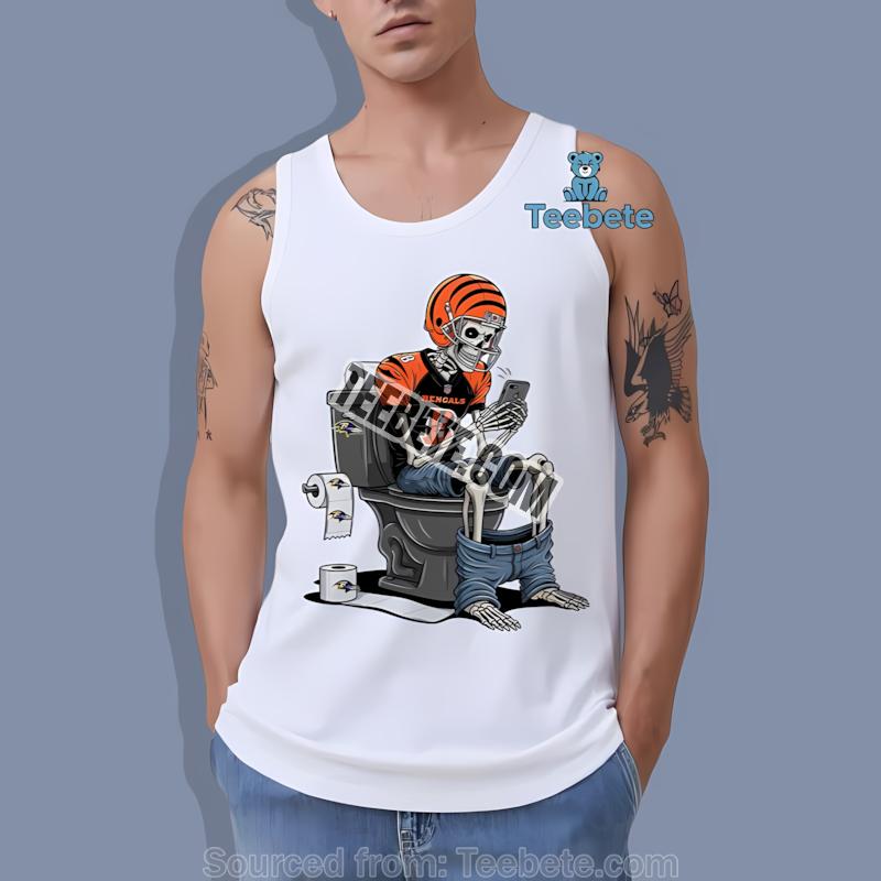Cincinnati Bengals Skeleton Toilet Vs Ravens Tanktop Cincinnati Bengals Skeleton Toilet Vs Ravens Tanktop