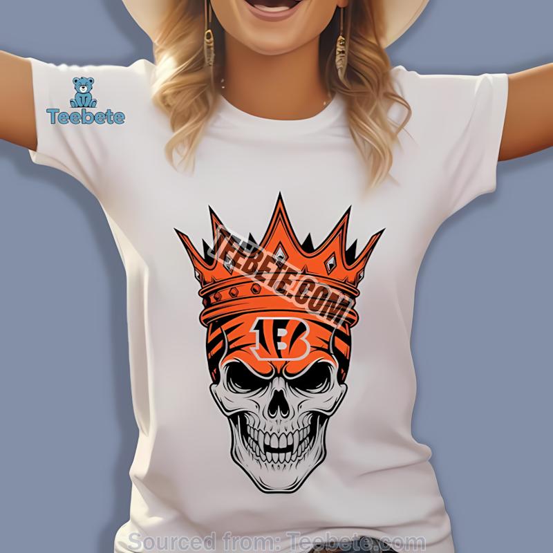 Cincinnati Bengals Skull Crown Grunge Style Shirt