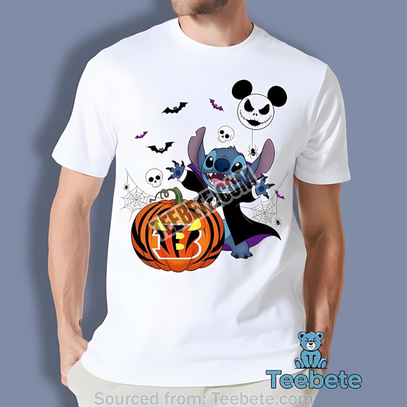 Cincinnati Bengals Stitch Witch Halloween Shirt