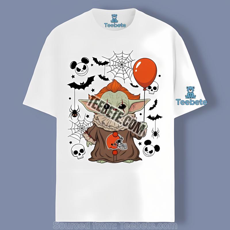Cleveland Browns Baby Yoda Pennywise Halloween Statement Shirt