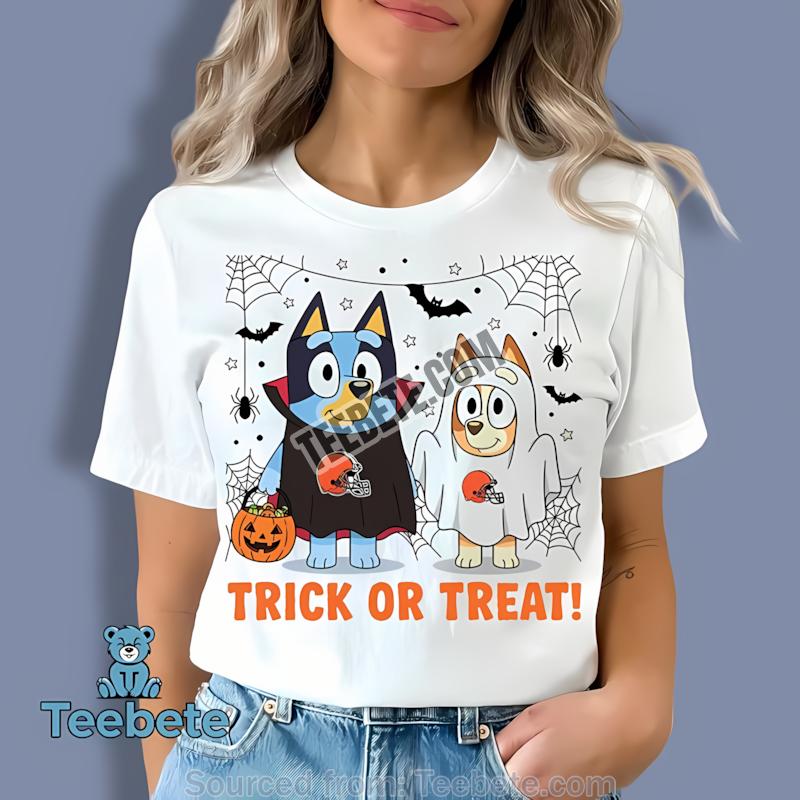 Cleveland Browns Bluey Bingo Dancing Christmas Statement Shirt