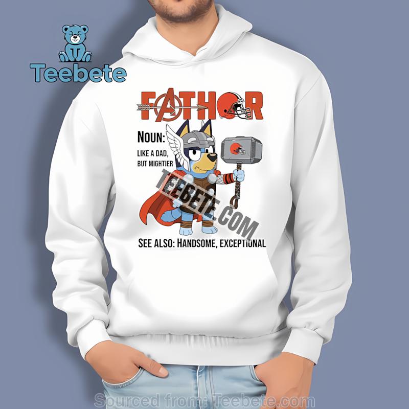 Cleveland Browns Bluey Fathor Classic Gift Hoodie Cleveland Browns Bluey Fathor Classic Gift Hoodie