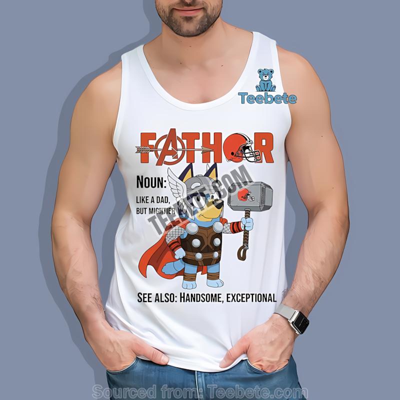 Cleveland Browns Bluey Fathor Classic Gift Tanktop Cleveland Browns Bluey Fathor Classic Gift Tanktop