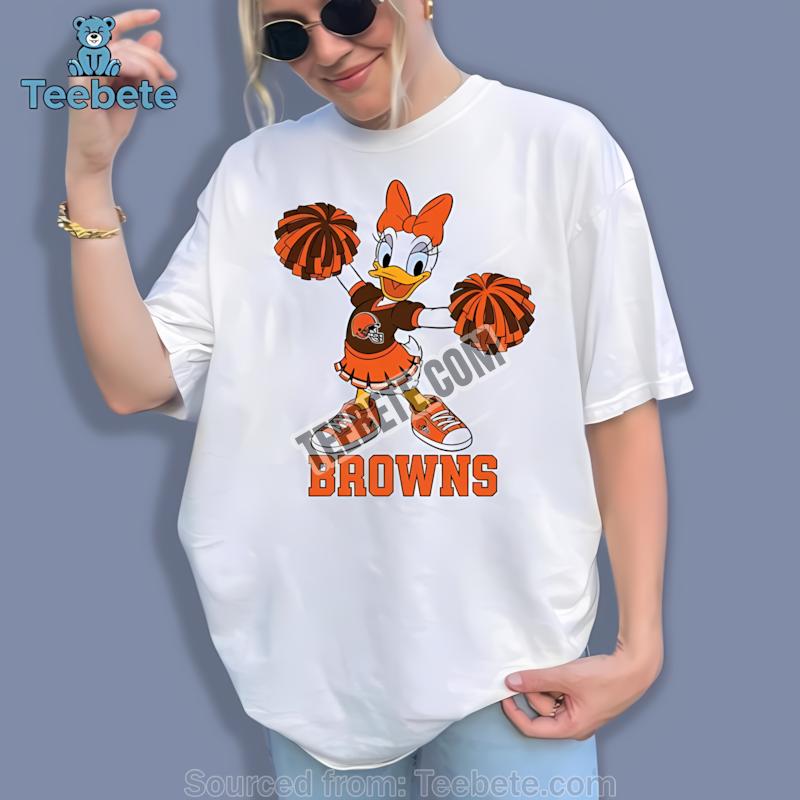 Cleveland Browns Daisy Duck Cheerleader Cute Design Shirt