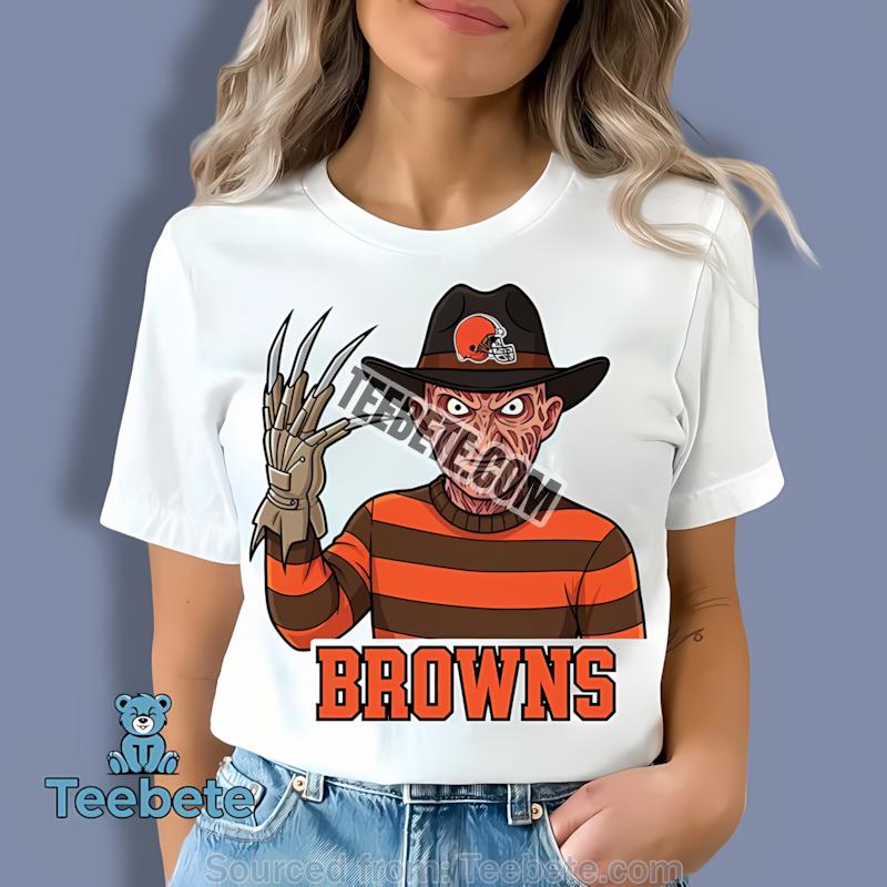 Cleveland Browns Freddy Krueger Halloween Printed Graphic Shirt