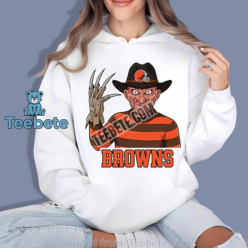 Cleveland Browns Freddy Krueger Halloween Printed Graphic Hoodie Cleveland Browns Freddy Krueger Halloween Printed Graphic Hoodie