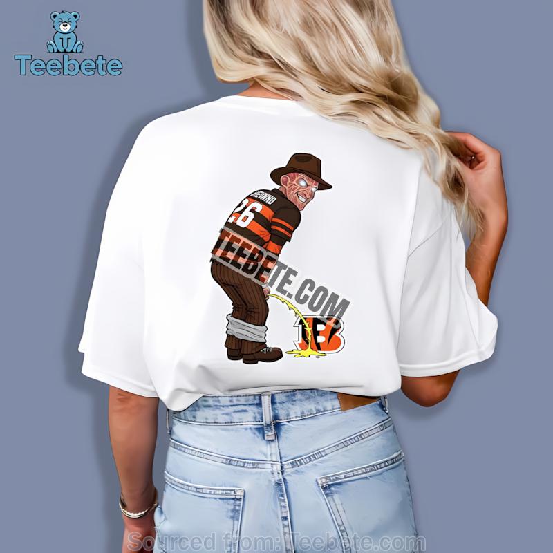 Cleveland Browns Freddy Krueger Vs Bengals Rivalry Soft Shirt