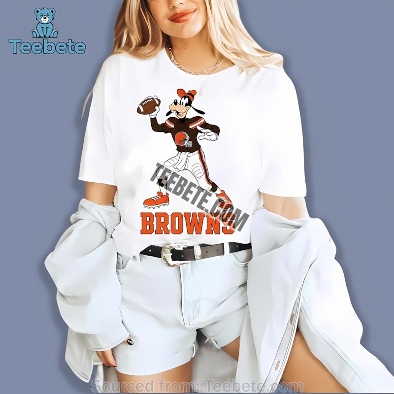 Cleveland Browns Goofy Football Quarterback Cartoon Shirt