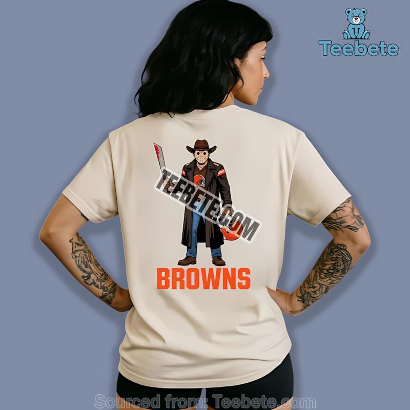 Cleveland Browns Jason Voorhees Halloween Drifit Performance Shirt