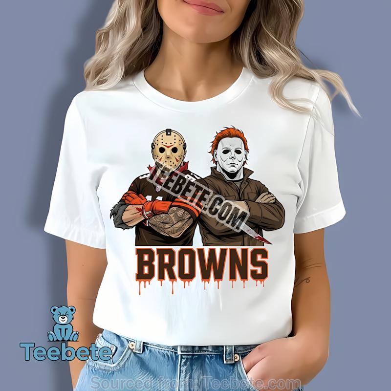 Cleveland Browns Jason Voorhees Michael Myers Horror Soft Shirt
