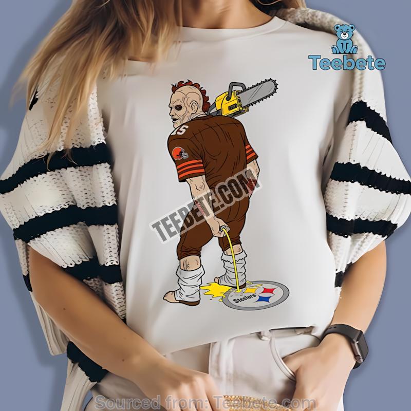 Cleveland Browns Leatherface Vs Steelers Rivalry Design Shirt