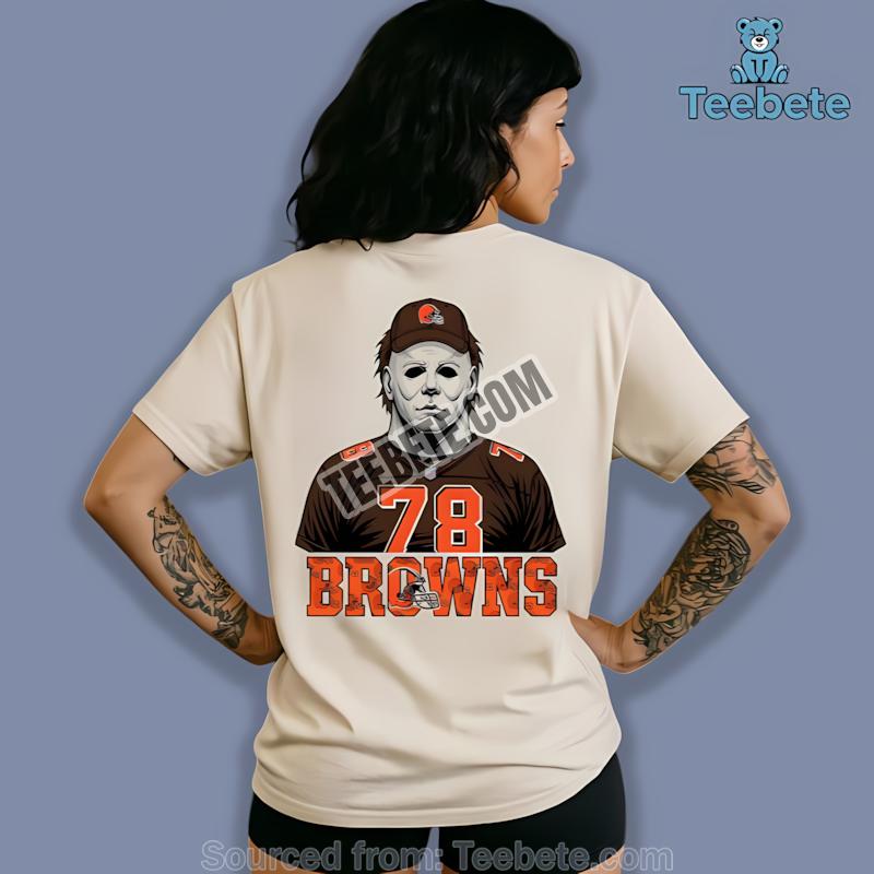 Cleveland Browns Michael Myers Spooky Halloween Color Shirt