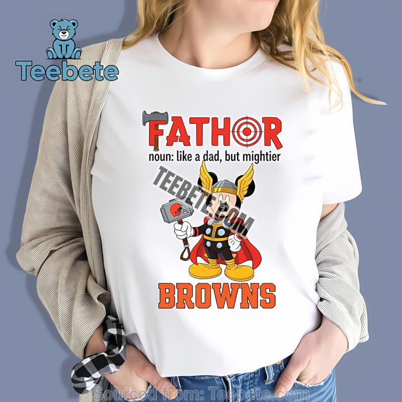 Cleveland Browns Mickey Mouse Fathor Personalized Gift Shirt