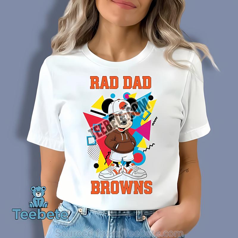 Cleveland Browns Mickey Mouse Rad Dad Mens Graphic Shirt
