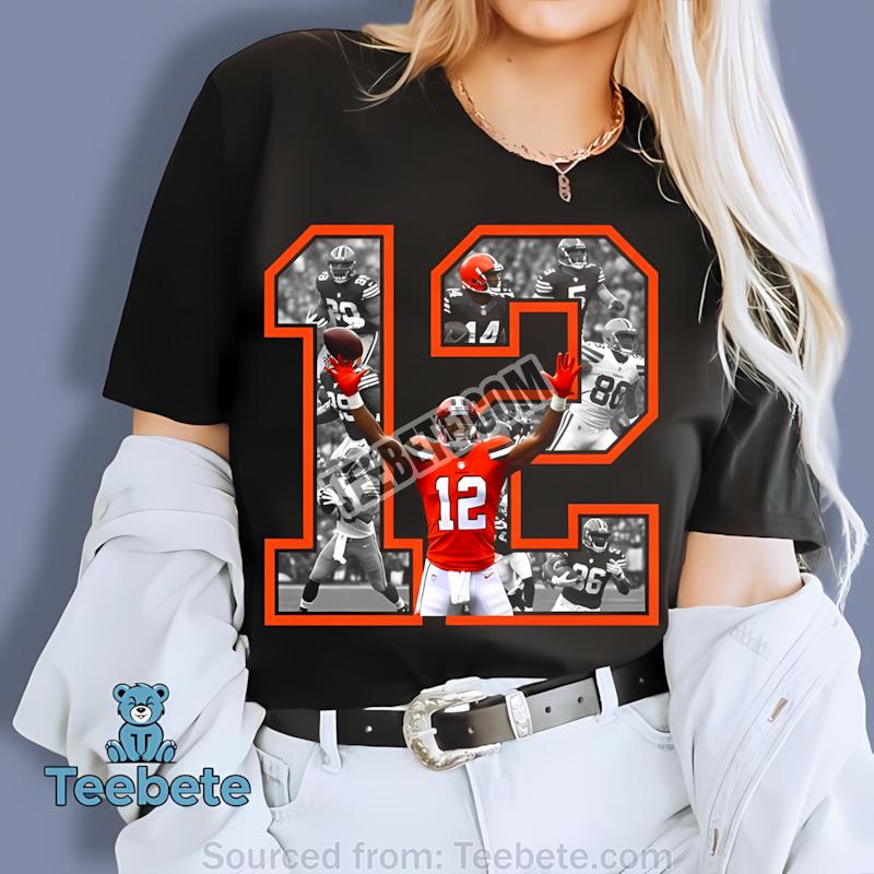 Cleveland Browns Number 12 Shedeur Sanders Legends Graphic Shirt