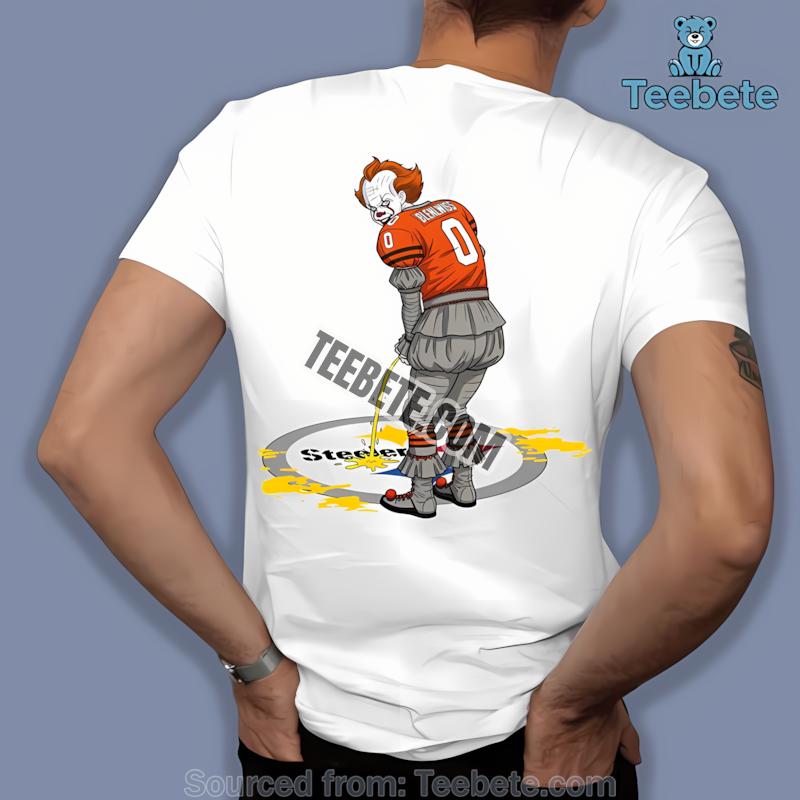 Cleveland Browns Pennywise Vs Steelers Rivalry Halloween Design Shirt