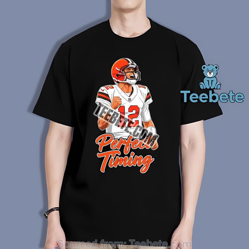 Cleveland Browns Perfect Timing Shedeur Sanders White Jersey Football Shirt