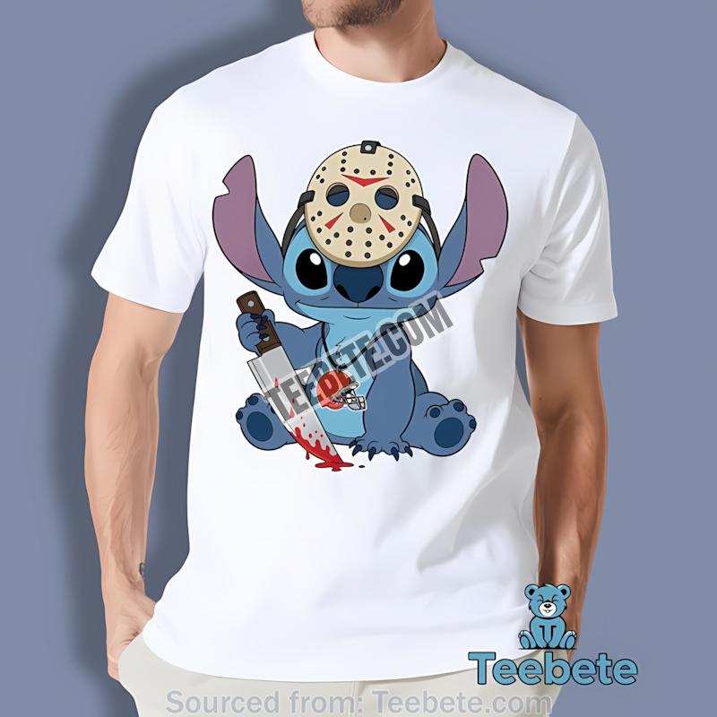 Cleveland Browns Stitch Jason Mask Halloween Womens Shirt