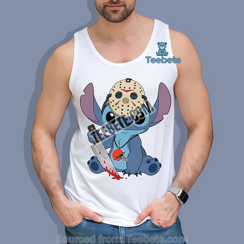 Cleveland Browns Stitch Jason Mask Halloween Womens Tanktop Cleveland Browns Stitch Jason Mask Halloween Womens Tanktop