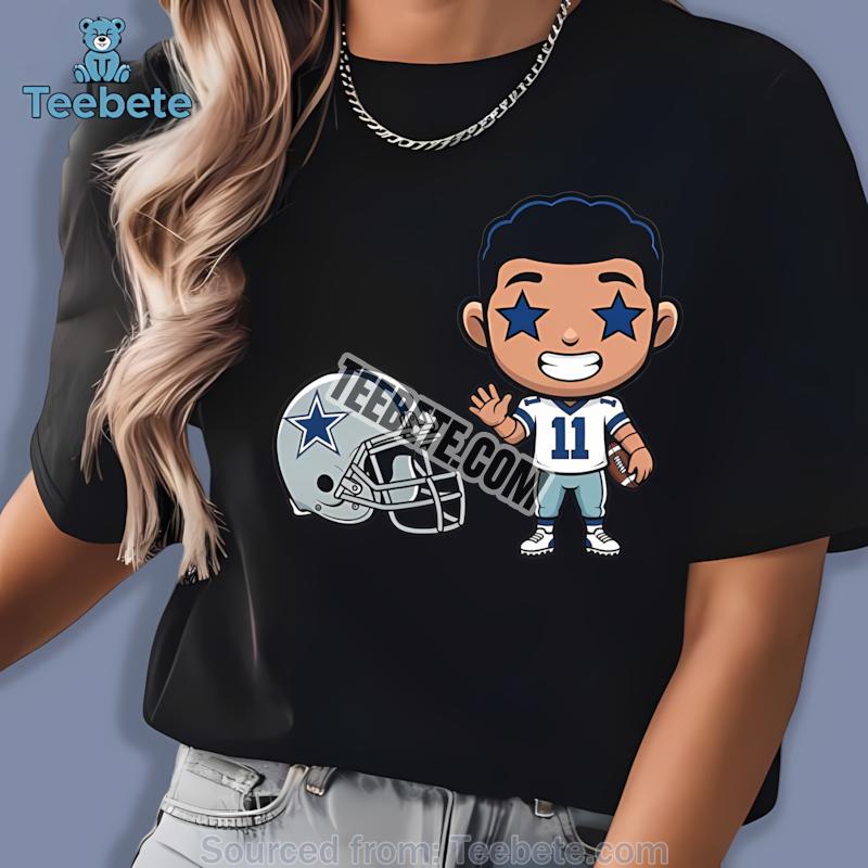 Dak Prescott Dallas Cowboys Chibi Cartoon Football Funny Shirt