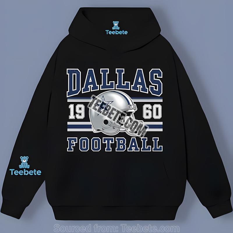 Dallas Cowboys 1960 Silver Helmet Football Logo Hoodie Dallas Cowboys 1960 Silver Helmet Football Logo Hoodie
