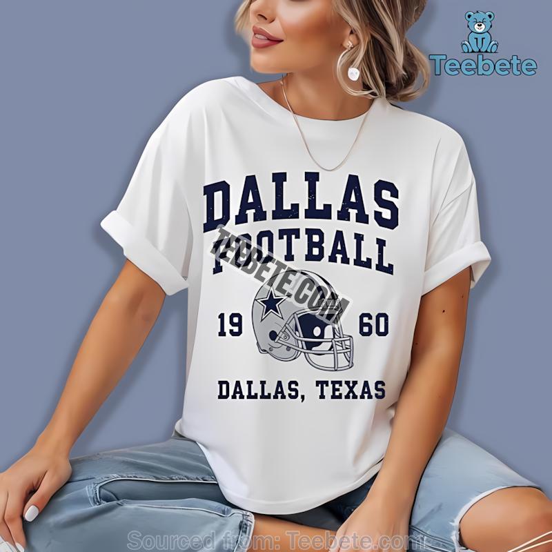 Dallas Cowboys 1960 Vintage Football Helmet Dallas Texas Shirt