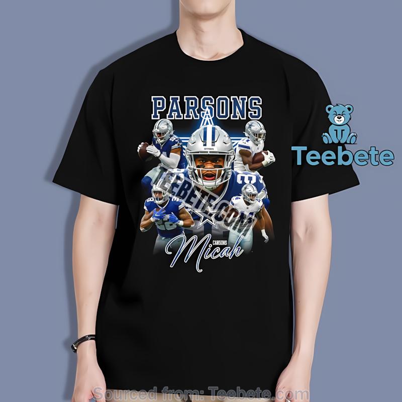 Dallas Cowboys Micah Parsons Action Shot Sports Graphic Shirt
