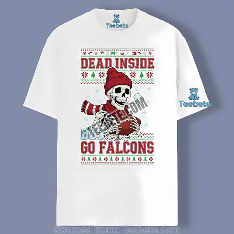 Dead Inside But Go Falcons Christmas Atlanta Falcons Tshirt