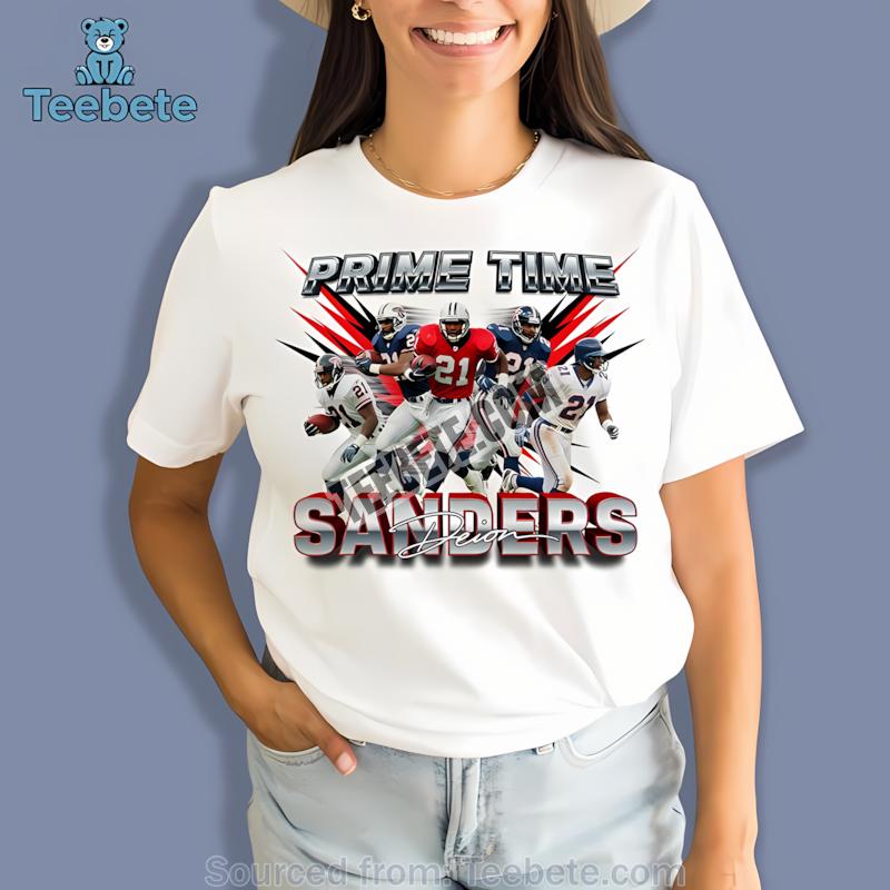 Deion Sanders Prime Time Bold Graphic Football Shirt