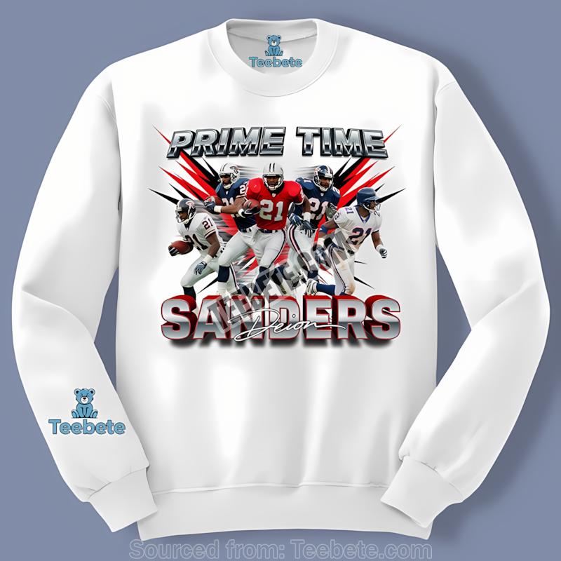 Deion Sanders Prime Time Bold Graphic Football Long Sleeve Deion Sanders Prime Time Bold Graphic Football Long Sleeve
